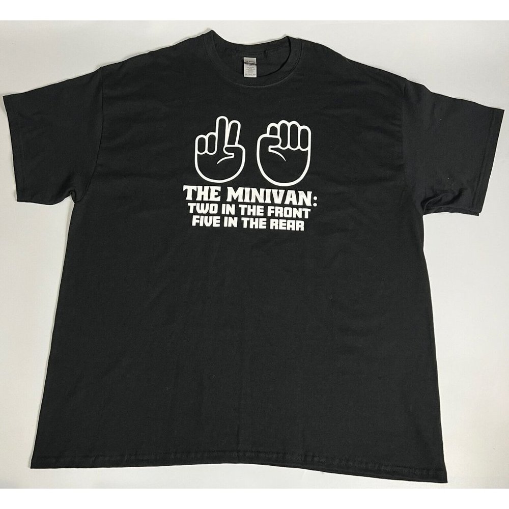 The Minivan Funny Shocker Gang Bang Rude Xxx Humor Black Basic Men's T-Shirt 2XL